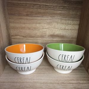 Rae Dunn Cereal Bowls Set Of 4 LL New